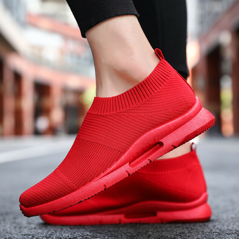 Men's Slip on Shoes Casual Tennis Sports Breathable Lightweight Running Sneakers