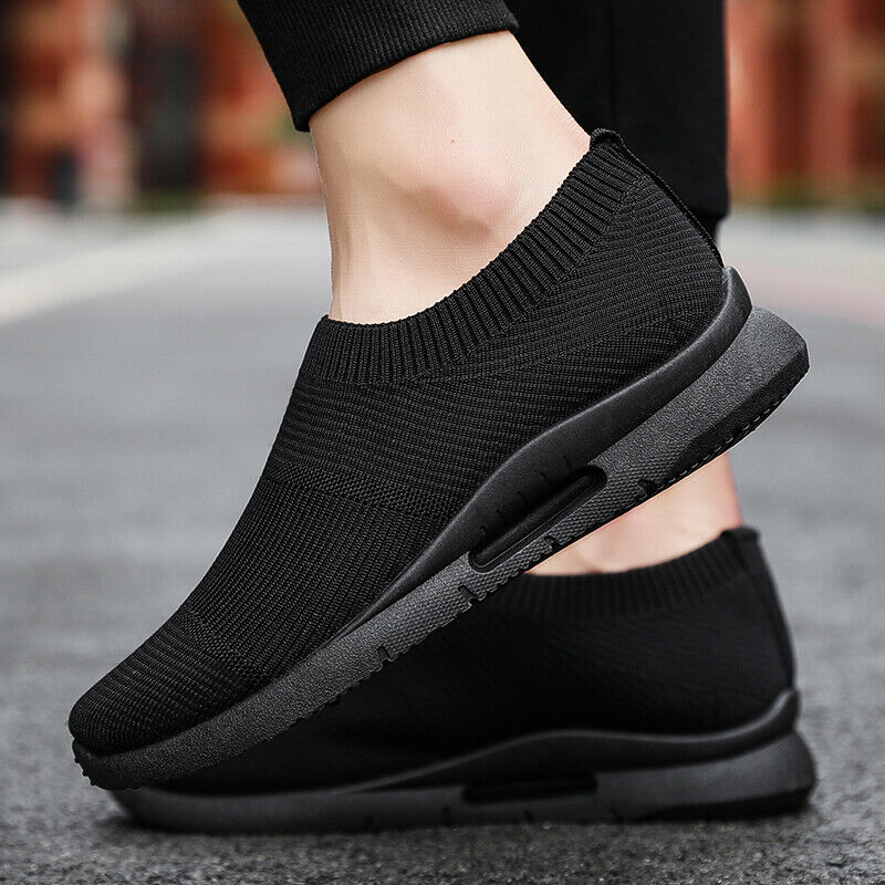 Men's Slip on Shoes Casual Tennis Sports Breathable Lightweight Running Sneakers