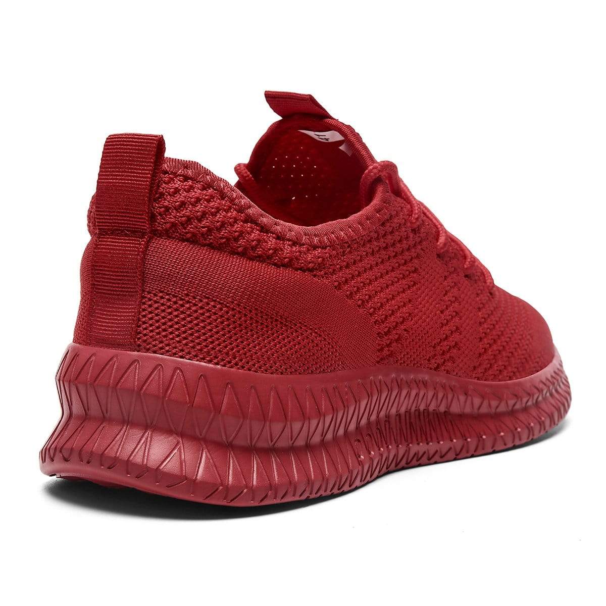Damyuan Casual Shoes Men Mesh Breathable Comfortable Lace-up Sports Shoes Outdoor Red Tennis Sneakers