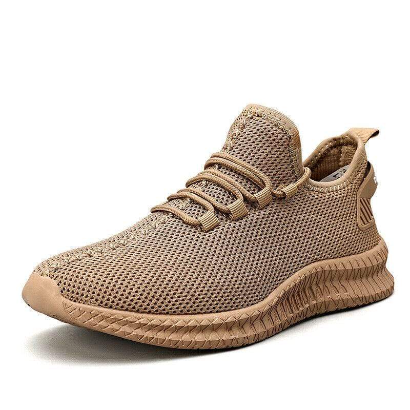Damyuan Brown / US7=EU40 Men Running Sports Walking Shoes Mesh Light Breathable Athletic Fashion Sneakers
