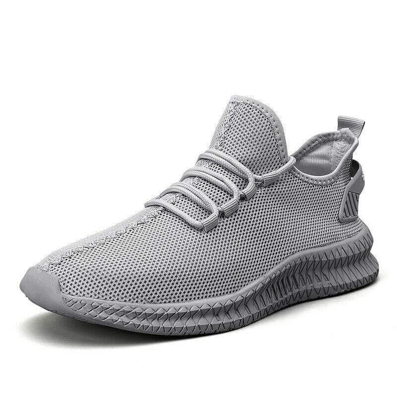 Damyuan Gray / US7=EU40 Men Running Sports Walking Shoes Mesh Light Breathable Athletic Fashion Sneakers