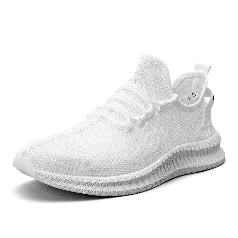 Damyuan White / US8=EU41 Men Running Sports Walking Shoes Mesh Light Breathable Athletic Fashion Sneakers