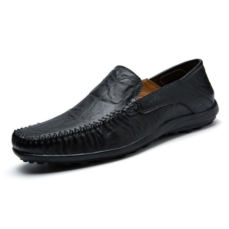 Damyuan Black / 39 Men's Casual Shoes Home Lazy Leather Loafers Work Comfortable Driving Large Size