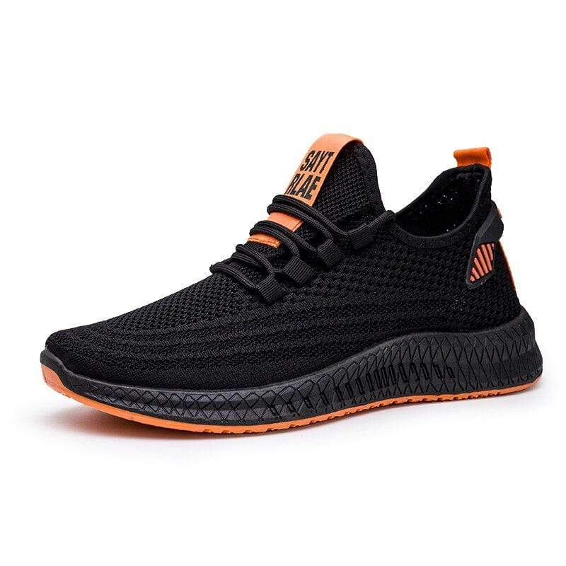 Damyuan Black orange / 6.5 Men's Shoes Casual Shoes Men Breathable Autumn Summer Mesh Shoes Sneakers Fashionable Breathable Lightweight Shoes