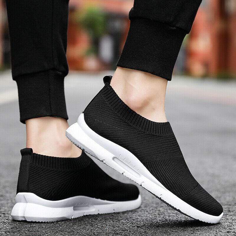 Damyuan Mens Breathable Slip-On Shoes Comfort Casual Walking Sneakers Hiking Shoes Flats