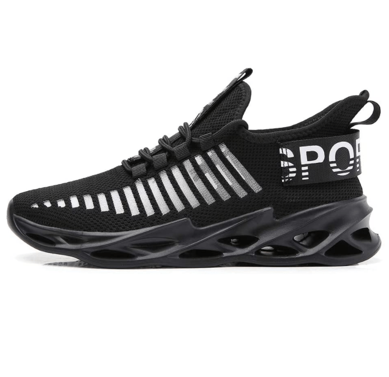 Damyuan EU39 / Black Mens Running Trainers Sports Shoes Athletic Fitness Gym Casual Walking Sneakers