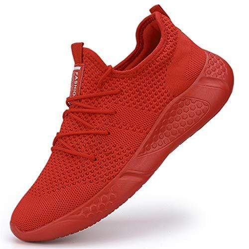 Damyuan Red / 36 Mens Women's Trainers Running Shoes Gym Sport Fitness Sneakers
