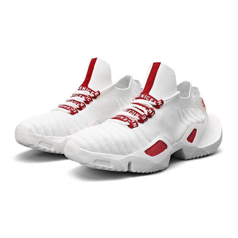 Damyuan White Red / UK7-EU41 Women Mens Safety Trainers Casual Runnig Sports Shoes Walking Outdoor Sneakers